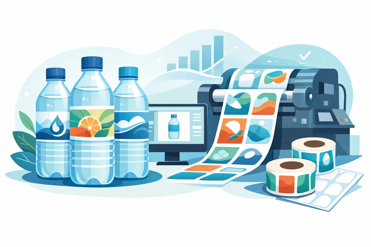 Custom Water Bottle Label Printing That Performs
